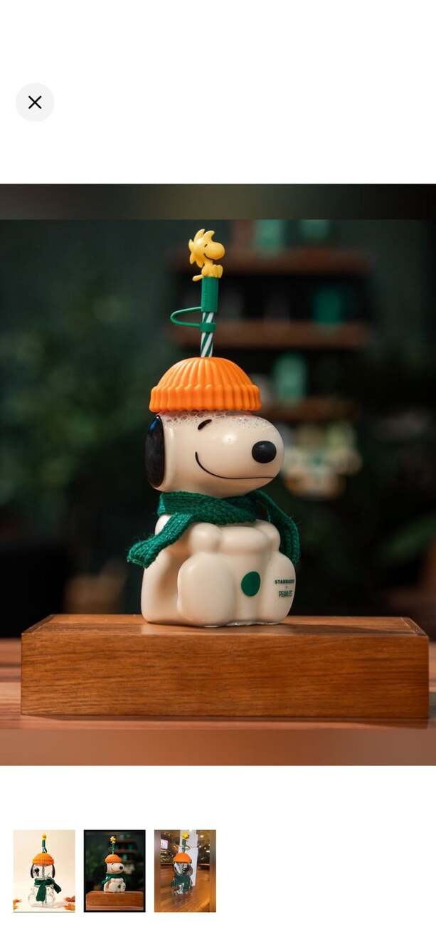 Starbucks Peanuts Snoopy Glass Cold Cup 20oz
